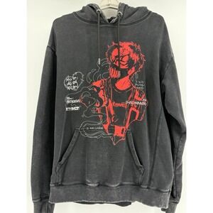 Corpse G+ Husband Miss You Anime Hoodie Black‎ Acid Wash Pullover I Am Sz M